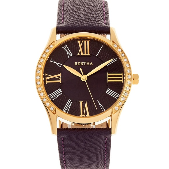 Elegant Dark Purple Women\'s Watch w/Crystal Bezel main image 3